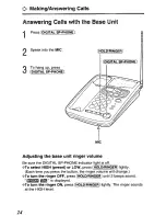 Preview for 24 page of Panasonic KX-TCM420-B Operating Instructions Manual