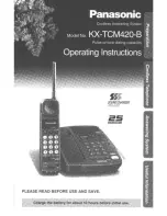 Предварительный просмотр 1 страницы Panasonic KX-TCM420-B User Manual