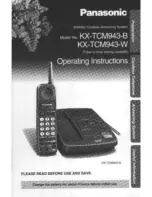 Panasonic KX-TCM943 User Manual preview