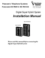 Panasonic KX-TD1232 Installation Manual preview