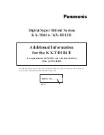 Preview for 633 page of Panasonic KX-TD1232E Installation Manual