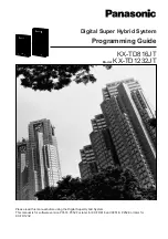 Panasonic KX-TD1232JT Programming Manual preview