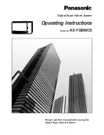 Предварительный просмотр 1 страницы Panasonic KX-TD208CE Operating Instructions Manual