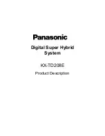 Preview for 1 page of Panasonic KX-TD208E Product Description