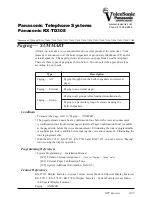 Panasonic KX-TD308 Summary Manual preview