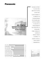 Preview for 1 page of Panasonic KX-TD612 General Description Manual