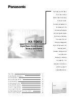 Panasonic KX-TD612 General Description Manual preview