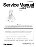 Предварительный просмотр 1 страницы Panasonic KX-TD7685 - Wireless Digital Phone Service Manual