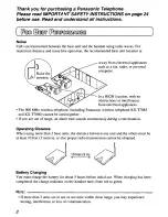 Preview for 2 page of Panasonic KX-TD7894 User Manual