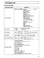 Предварительный просмотр 47 страницы Panasonic KX-TD7895 - Digital Spread Spedtrum Telephone Operating Instructions Manual