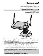 Panasonic KX-TD7896 - Wireless Digital Phone Operating Instructions Manual preview