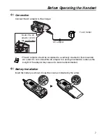 Предварительный просмотр 7 страницы Panasonic KX-TD7896 - Wireless Digital Phone Operating Instructions Manual