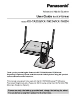 Preview for 1 page of Panasonic KX-TD7896 - Wireless Digital Phone User Manual