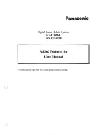 Предварительный просмотр 3 страницы Panasonic KX-TD816E User Manual