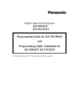 Panasonic KX-TD816JT Programming Manual preview