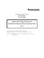 Preview for 1 page of Panasonic KX-TD816RU Installation Manual And Programming Tables