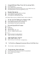 Preview for 3 page of Panasonic KX-TDA Quick User Manual