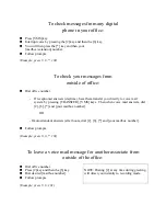 Preview for 5 page of Panasonic KX-TDA Quick User Manual