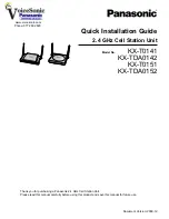 Panasonic KX-TDA0142 Quick Installation Manual preview