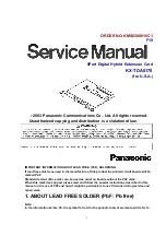 Preview for 1 page of Panasonic KX-TDA0170 Service Manual