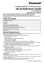 Preview for 1 page of Panasonic KX-TDA0350 Quick Reference Manual