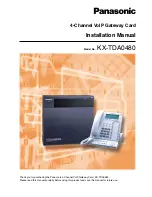 Preview for 1 page of Panasonic KX-TDA0480 Installation Manual