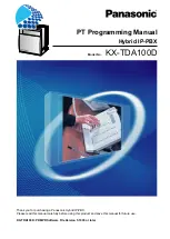 Preview for 1 page of Panasonic KX-TDA100D Programming Manual