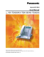 Preview for 1 page of Panasonic KX-TDA30 User Manual