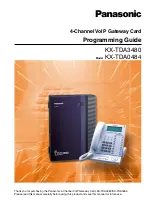 Panasonic KX-TDA3480 Programming Manual preview