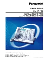 Предварительный просмотр 1 страницы Panasonic KX-TDA50 Feature Manual