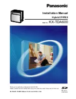 Panasonic KX-TDA600 - Hybrid IP PBX Control Unit Max. 1008 Ports Installation Manual preview