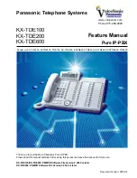 Preview for 1 page of Panasonic KX-TDE100 Feature Manual