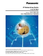 Preview for 1 page of Panasonic KX-TDE100 Network Manual