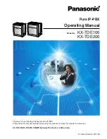 Preview for 1 page of Panasonic KX-TDE100 Operating Manual
