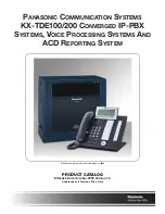 Предварительный просмотр 1 страницы Panasonic KX-TDE100 Product Catalog