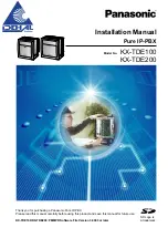 Panasonic KX-TDE200 Installation Manual preview