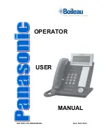 Preview for 1 page of Panasonic KX-TDE200 Operator User Manual