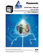 Preview for 1 page of Panasonic KX-TDE600 Installation Manual