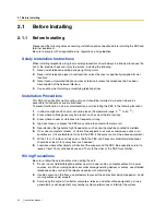 Preview for 22 page of Panasonic KX-TES824 Installation Manual