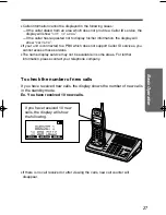 Предварительный просмотр 27 страницы Panasonic KX-TG1000N - 2.4GHz Cordless Phone Operating Instructions Manual