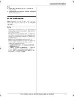 Предварительный просмотр 7 страницы Panasonic KX-TG1061 Operating Instructions Manual