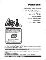 Предварительный просмотр 1 страницы Panasonic KX-TG1062 Operating Instructions Manual