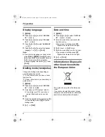 Preview for 8 page of Panasonic KX-TG1100CX Operating Instructions Manual