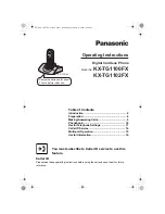 Предварительный просмотр 1 страницы Panasonic KX-TG1100FX Operating Instructions Manual