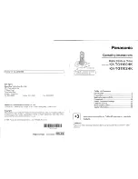 Panasonic KX-TG1100HK Operating Instructions Manual предпросмотр