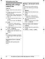 Предварительный просмотр 20 страницы Panasonic KX-TG1212 Operating Instructions Manual