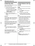 Предварительный просмотр 22 страницы Panasonic KX-TG1212 Operating Instructions Manual