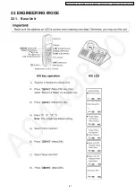 Предварительный просмотр 61 страницы Panasonic KX-TG1283BXS Service Manual