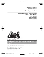 Preview for 1 page of Panasonic KX-TG132CSK Operating Instructions Manual