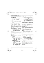 Предварительный просмотр 12 страницы Panasonic KX-TG1611AL Operating Instructions Manual